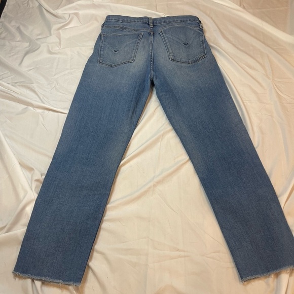 Hudson Jeans Low Rise Size 29 Blue Nico Straight Leg distress Med Wash Jeans - Picture 7 of 10